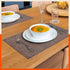 Woven PVC Table Mats / Placemats for Dining Table at Home (Cade - Set of 6)
